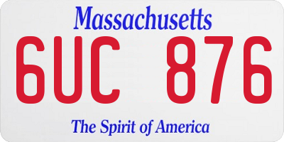 MA license plate 6UC876