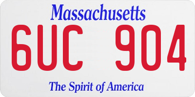 MA license plate 6UC904
