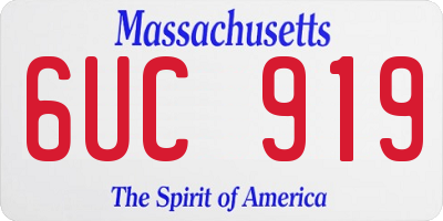 MA license plate 6UC919