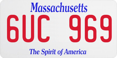 MA license plate 6UC969