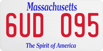 MA license plate 6UD095