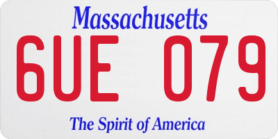 MA license plate 6UE079
