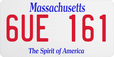 MA license plate 6UE161
