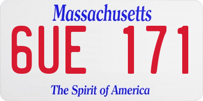 MA license plate 6UE171