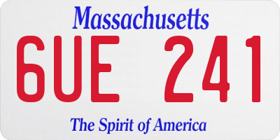 MA license plate 6UE241