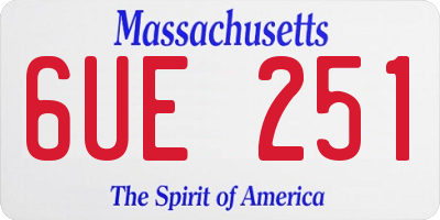 MA license plate 6UE251