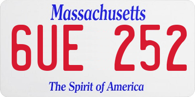 MA license plate 6UE252