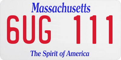 MA license plate 6UG111
