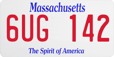 MA license plate 6UG142