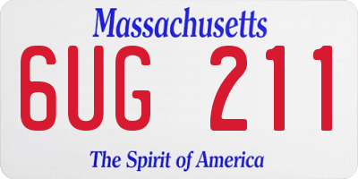MA license plate 6UG211