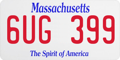 MA license plate 6UG399