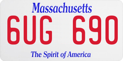 MA license plate 6UG690