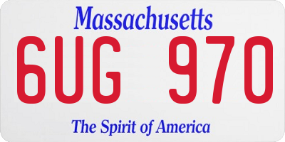 MA license plate 6UG970