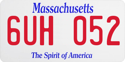MA license plate 6UH052