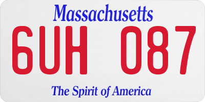 MA license plate 6UH087