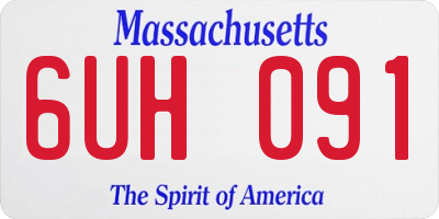MA license plate 6UH091