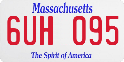 MA license plate 6UH095