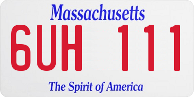 MA license plate 6UH111