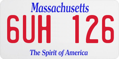 MA license plate 6UH126