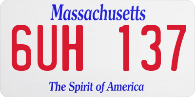 MA license plate 6UH137