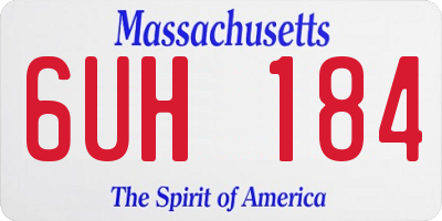 MA license plate 6UH184