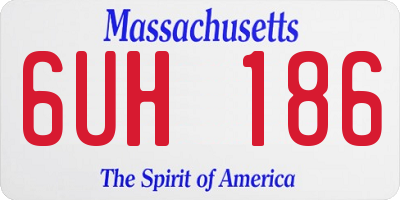 MA license plate 6UH186