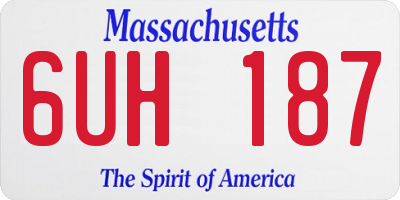 MA license plate 6UH187
