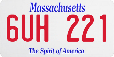 MA license plate 6UH221