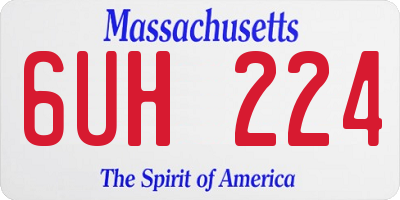 MA license plate 6UH224