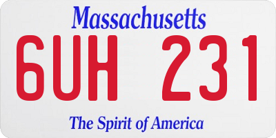 MA license plate 6UH231