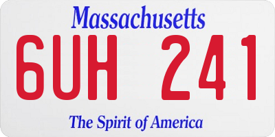 MA license plate 6UH241
