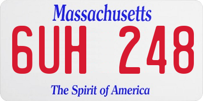 MA license plate 6UH248
