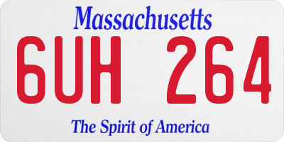 MA license plate 6UH264