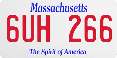 MA license plate 6UH266