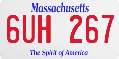 MA license plate 6UH267