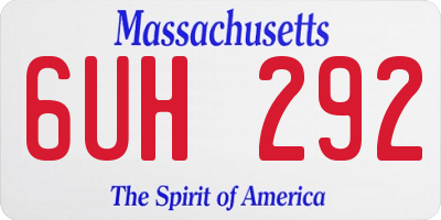 MA license plate 6UH292