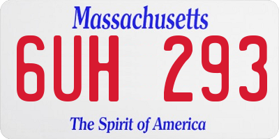 MA license plate 6UH293