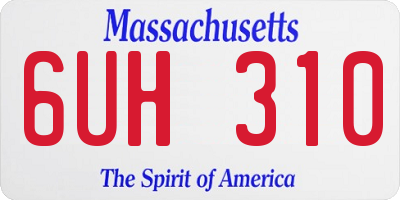 MA license plate 6UH310