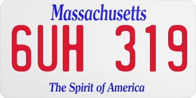 MA license plate 6UH319