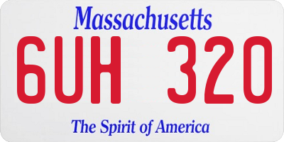 MA license plate 6UH320
