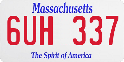 MA license plate 6UH337