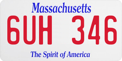 MA license plate 6UH346