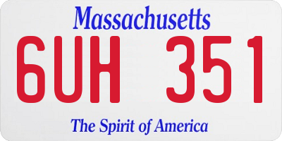 MA license plate 6UH351
