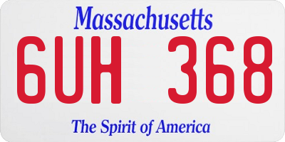 MA license plate 6UH368