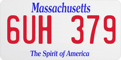 MA license plate 6UH379