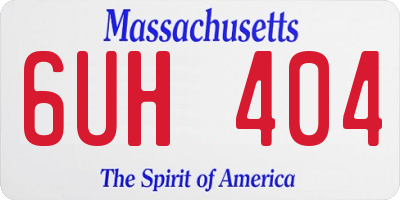 MA license plate 6UH404