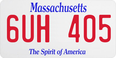 MA license plate 6UH405
