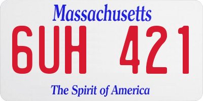 MA license plate 6UH421