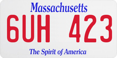 MA license plate 6UH423