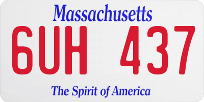 MA license plate 6UH437